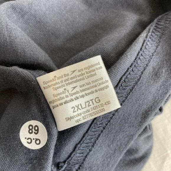 Speedo Surfer Surfboards T Shirt Embroidered Double Sided Blue XXL Beach Cotton - Picture 7 of 9